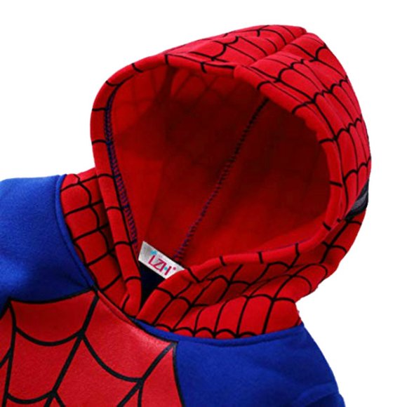 KIDS SPIDERMAN BLUE HOODIE and PANTS SET. - Picture 6 of 14